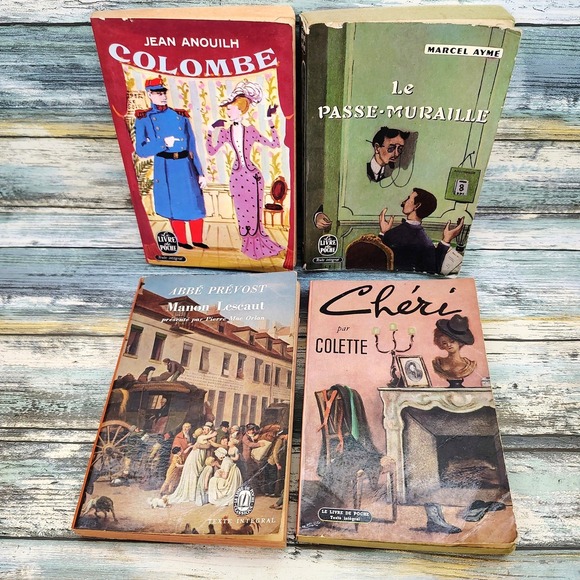 Vintage Book Other - Lot of 4 Vintage French Paperback Books 1960s and earlier PB